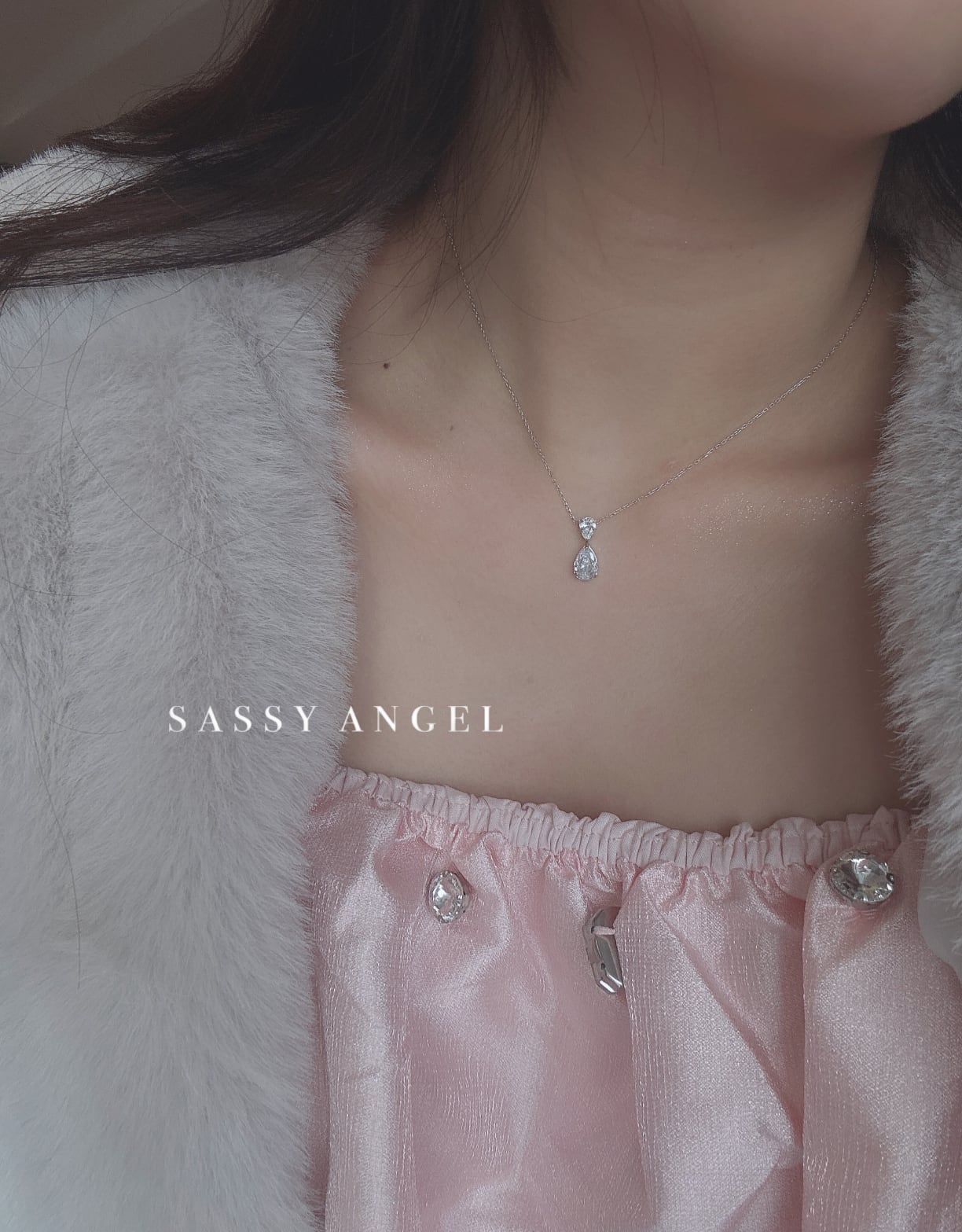 ペアシェイプネックレス [266] | SASSY ANGEL