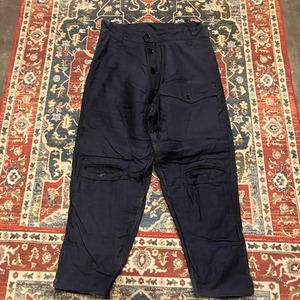 50s イギリス海軍 サブマリン ネイビー ヴィンテージ ミリタリー カーゴパンツ パンツ コットン 実物 米軍 ボタンフライ