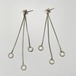 Vintage 800 Silver Dangle Chain & Hoop Pirced Earrings Made In Euro