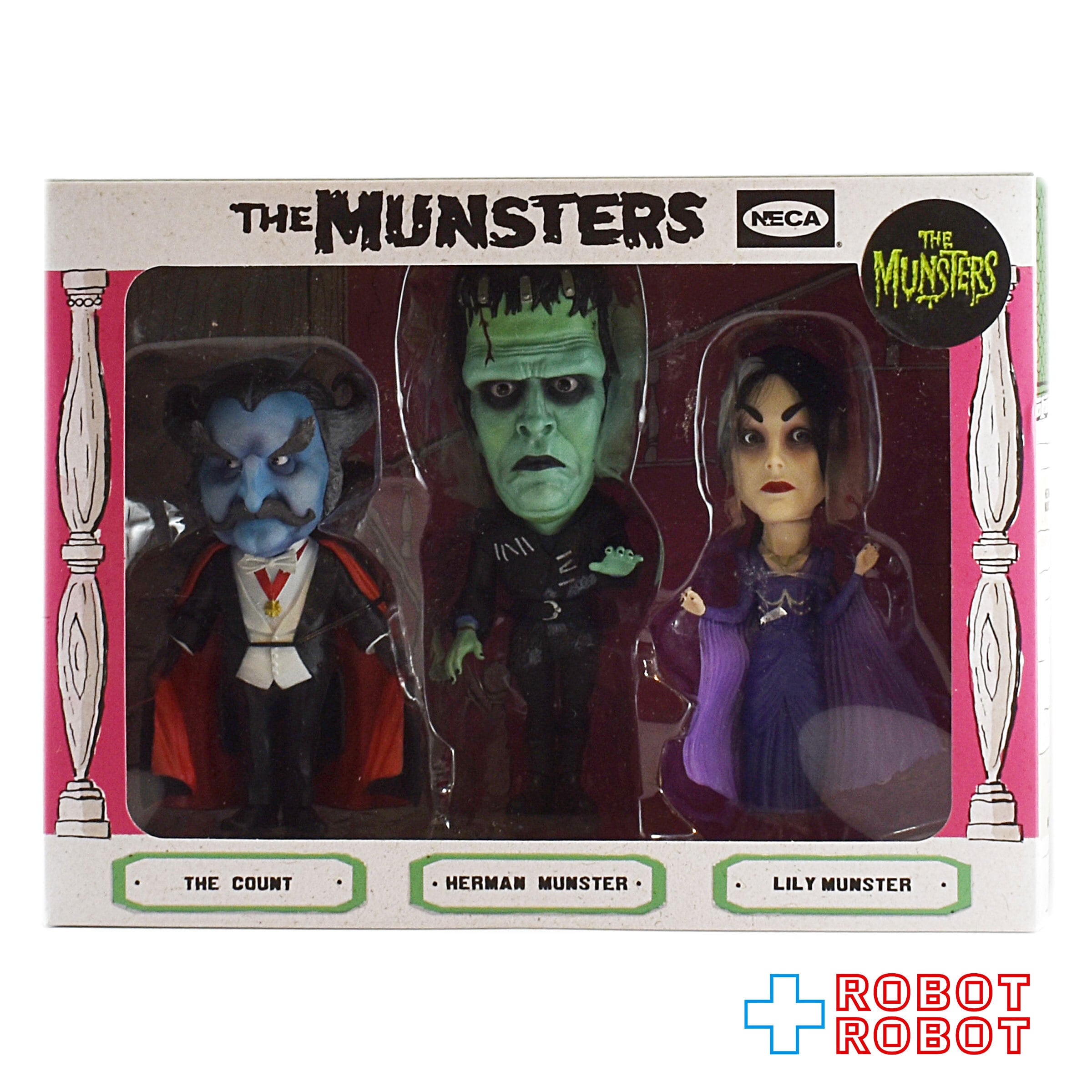 【NECA】新品 正規品 マンスターズ リトルビッグヘッドフィギュア 3体セット NECA】新品 正規品 マンスターズ リトルビッグヘッドフィギュア