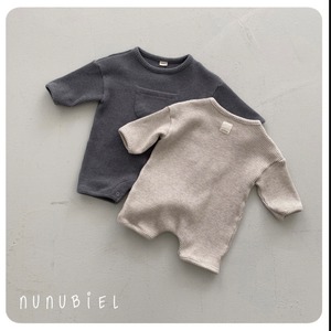 【nunubiel】ベベ クロッフルスーツ／オートミール（70~90cm）