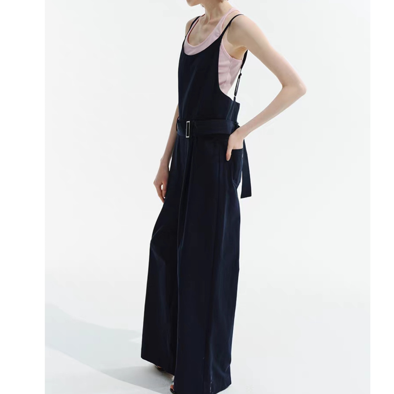 Wide Leg Full Length Salopette T4332