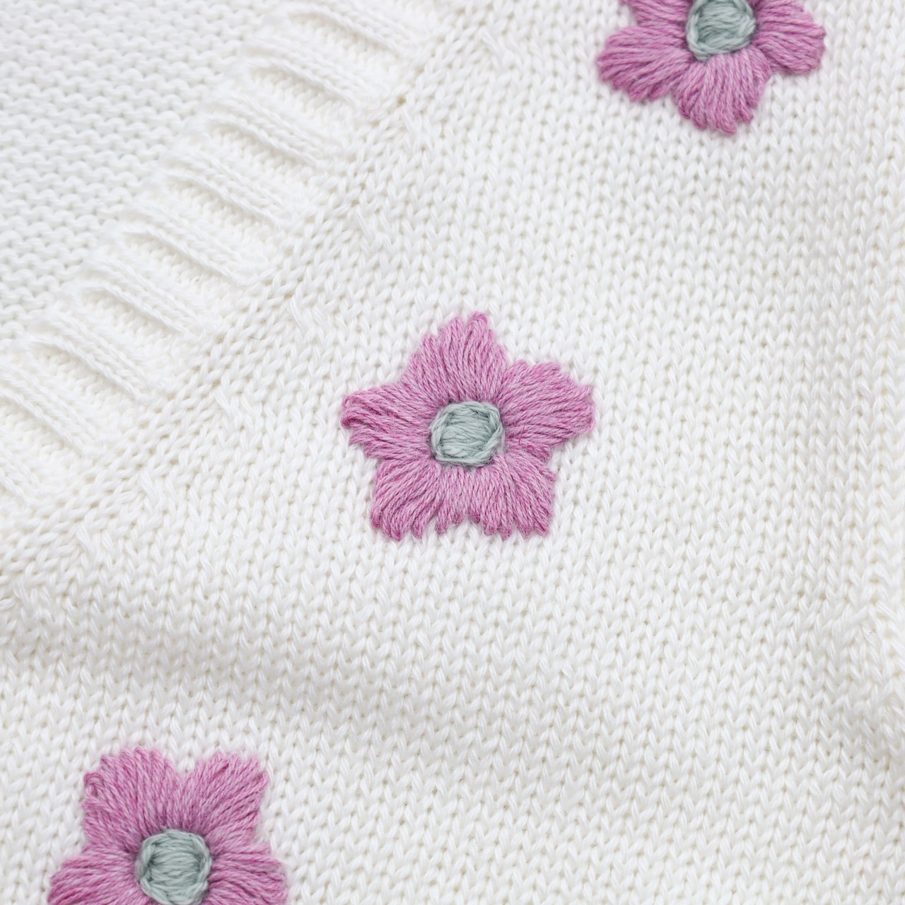 FLOWER COTTON CARDIGAN