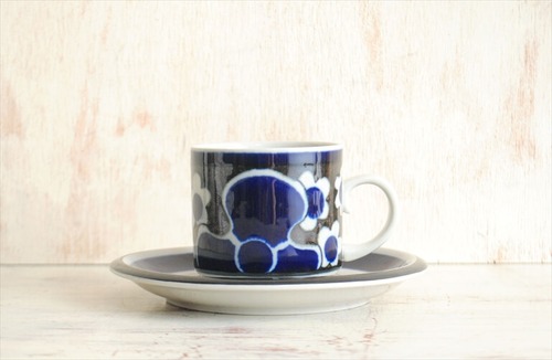 ARABIA アラビア Saara カップ&ソーサー 北欧食器 デミタス フィンランド 陶器 北欧 ヴィンテージ アンティーク_211210 it1318