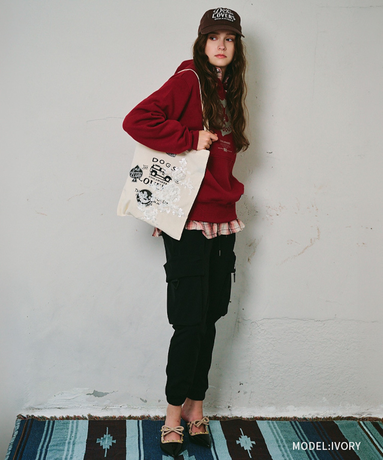 【直営限定ITEM】TYPE-A COOLA レース×パッチトートバッグ (IVORY) CQ-49512H