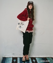 【直営限定ITEM】TYPE-A COOLA レース×パッチトートバッグ (IVORY) CQ-49512H