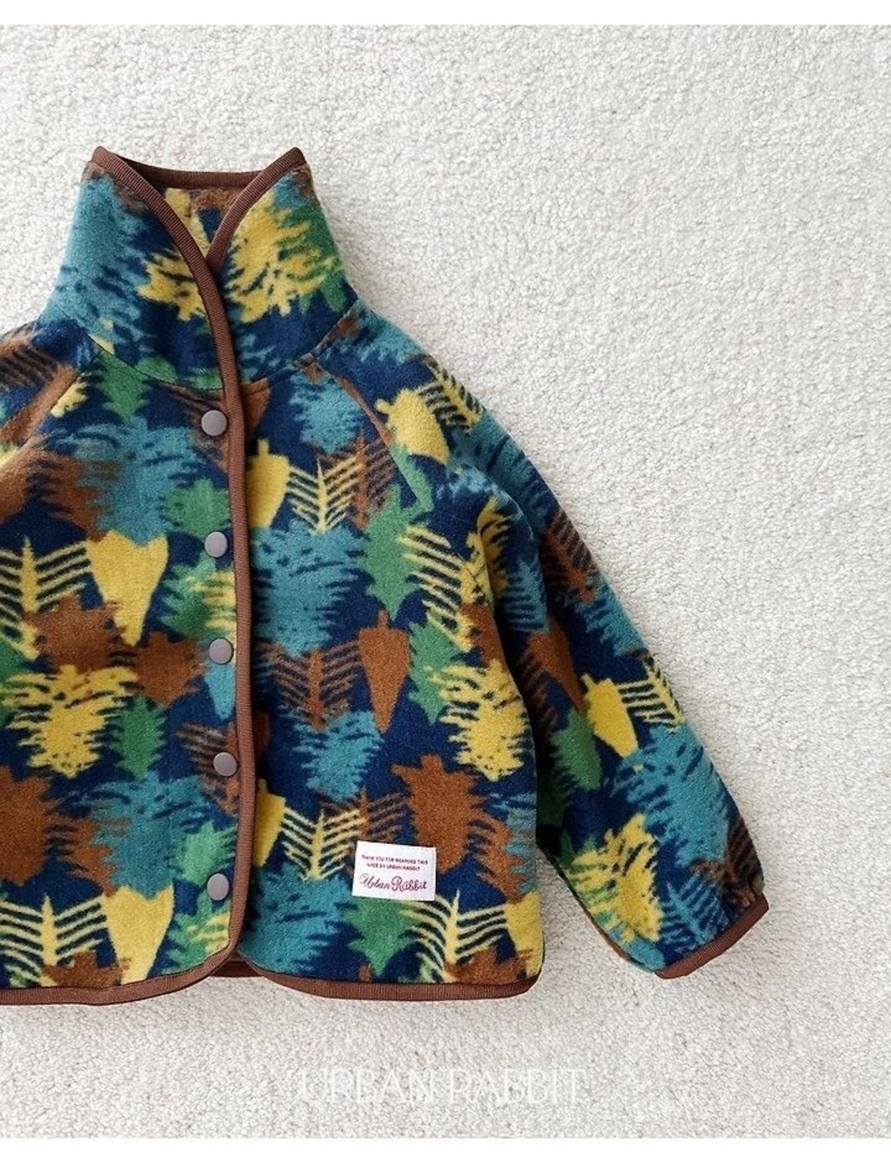 アーバンラビット / URBAN RABBIT / ショールカラーフリースジャケット / 韓国子供服 / キッズ / 26winter〖取寄〗*XS~XL*