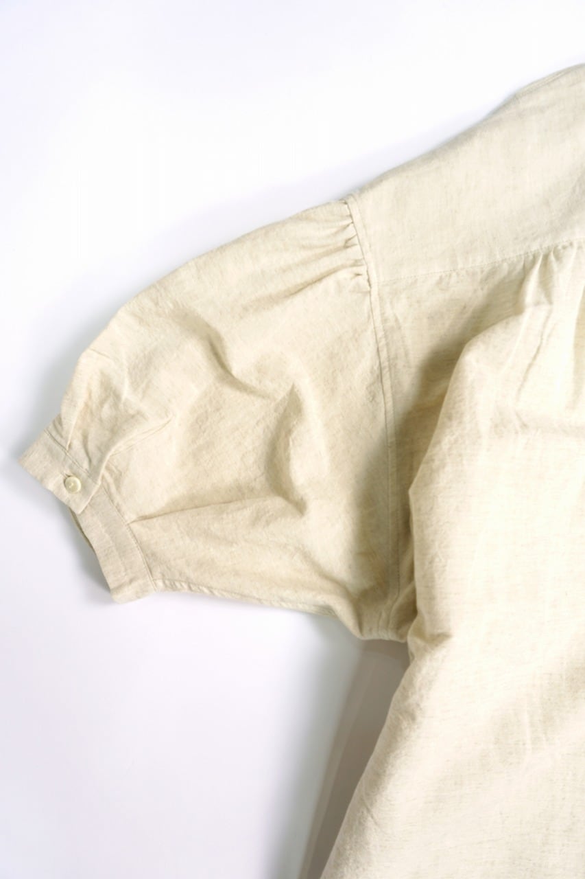 Cotton Linen Fly-Front Blouse