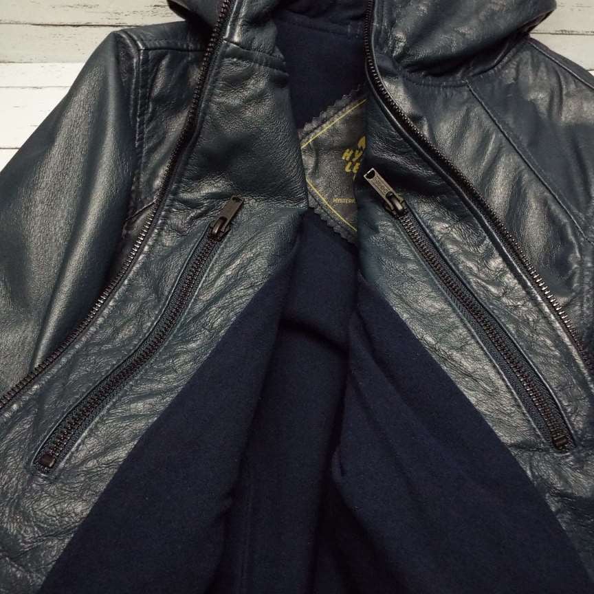美品】ヒステリックグラマー フーデッド レザージャケット S 豚革