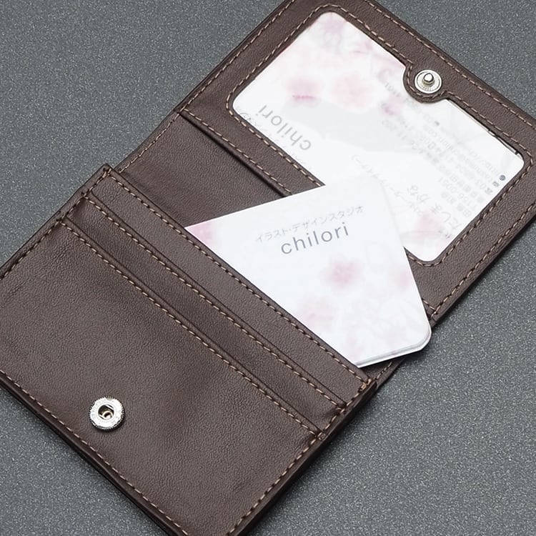 【名入れ可能】ボタニカル柄 大容量カードケース(名刺入れ ミニ財布)