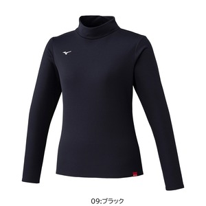 ミズノブレスサーモハイネックTシャツ[レディース]32MAD851 長袖 吸湿発熱 スリムシルエット