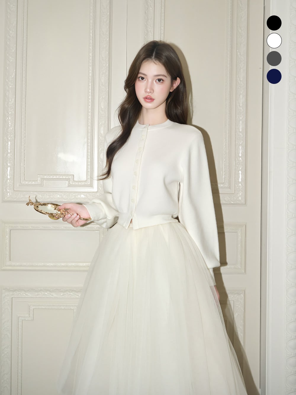 スタイリングクラシックショートボタンダウンカーディガン|AVENEMENT