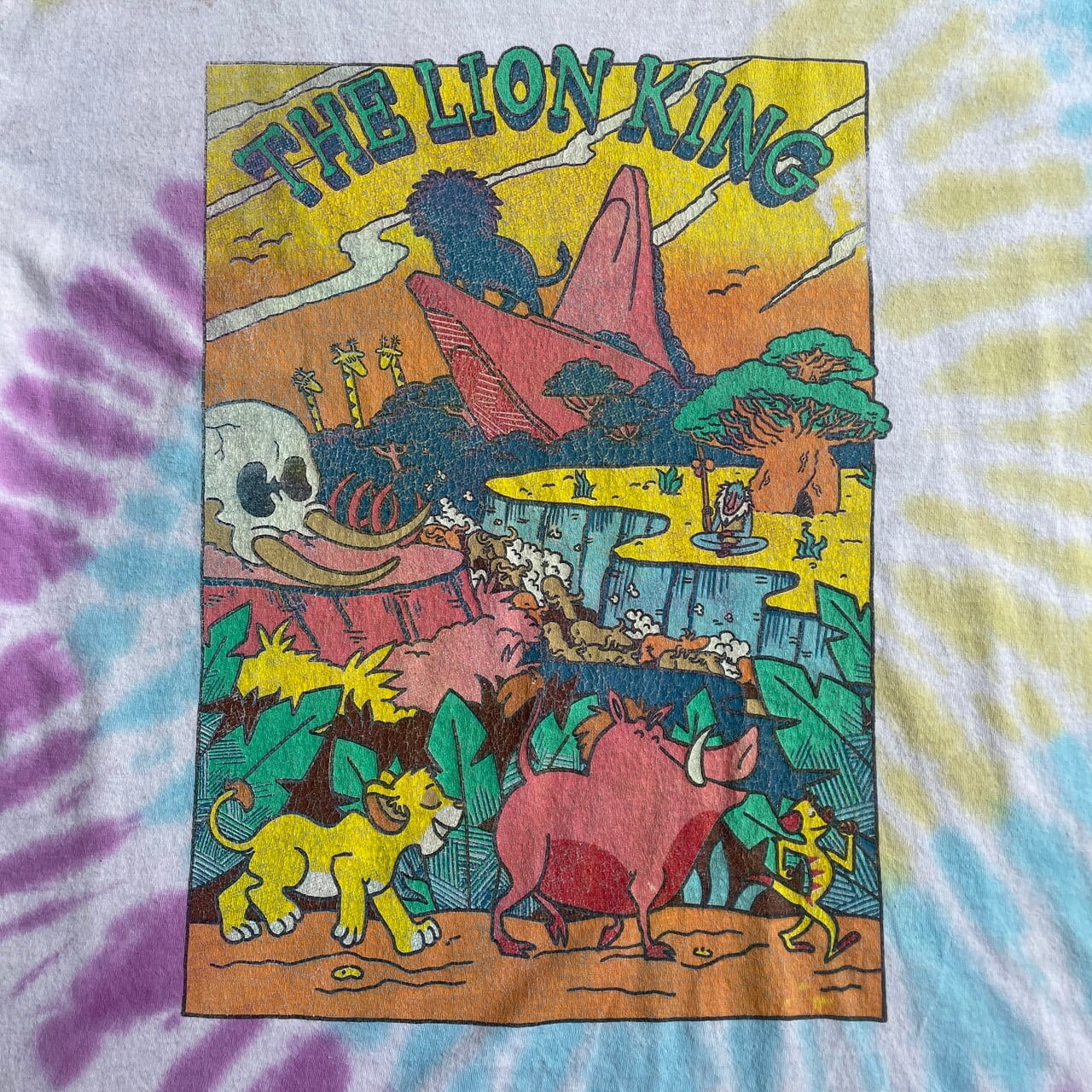 DISNEY ディズニー LION KING ライオンキング タイダイ染め 