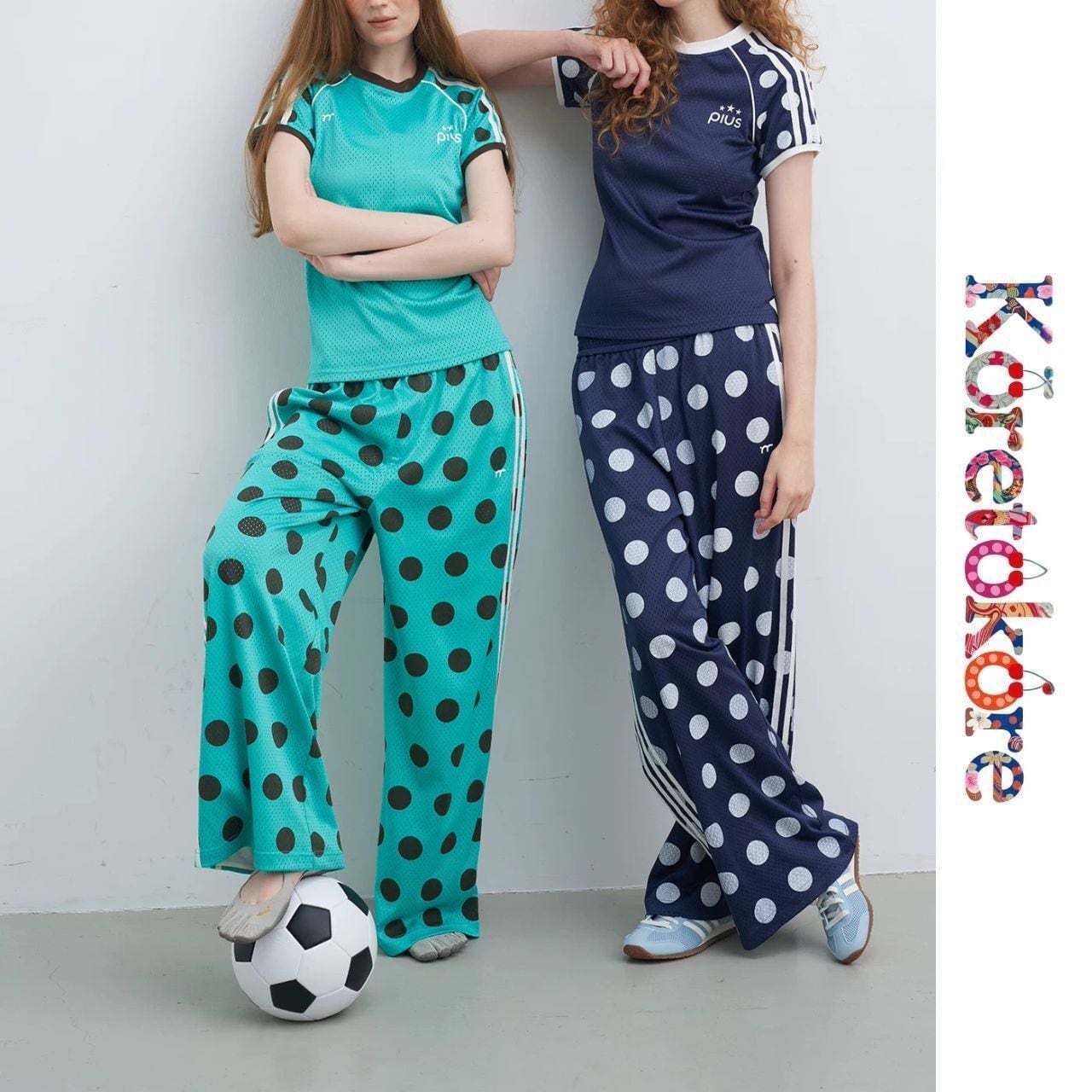 Ice cream Dot Mesh Pants A1195