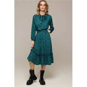 【Angry Sally】Kassandra Midi Dress in Forest Pattern A-018