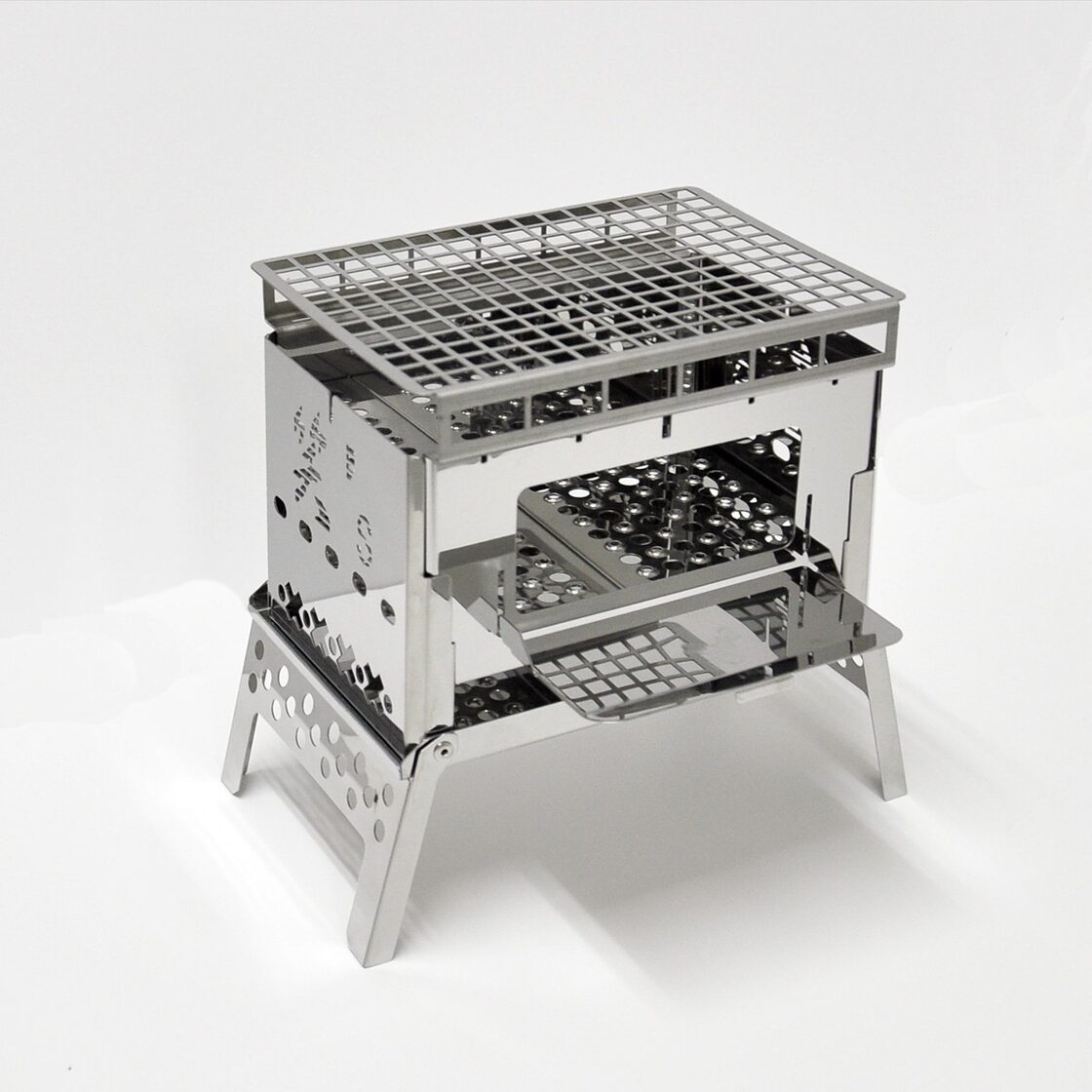 特価セール】B-6君 コンパクト焚き火グリル 4点セット / 笑