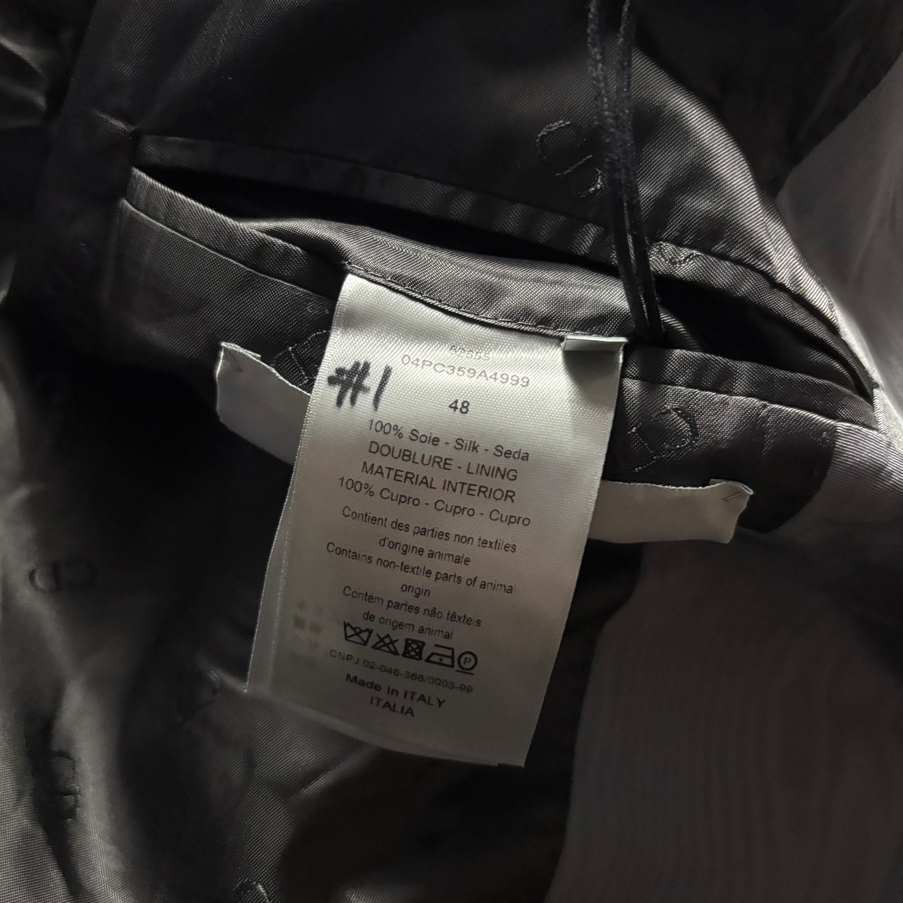 DIOR MEN silk shantung A-line long coat