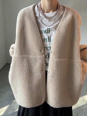ウール リバーシブルボアコート　