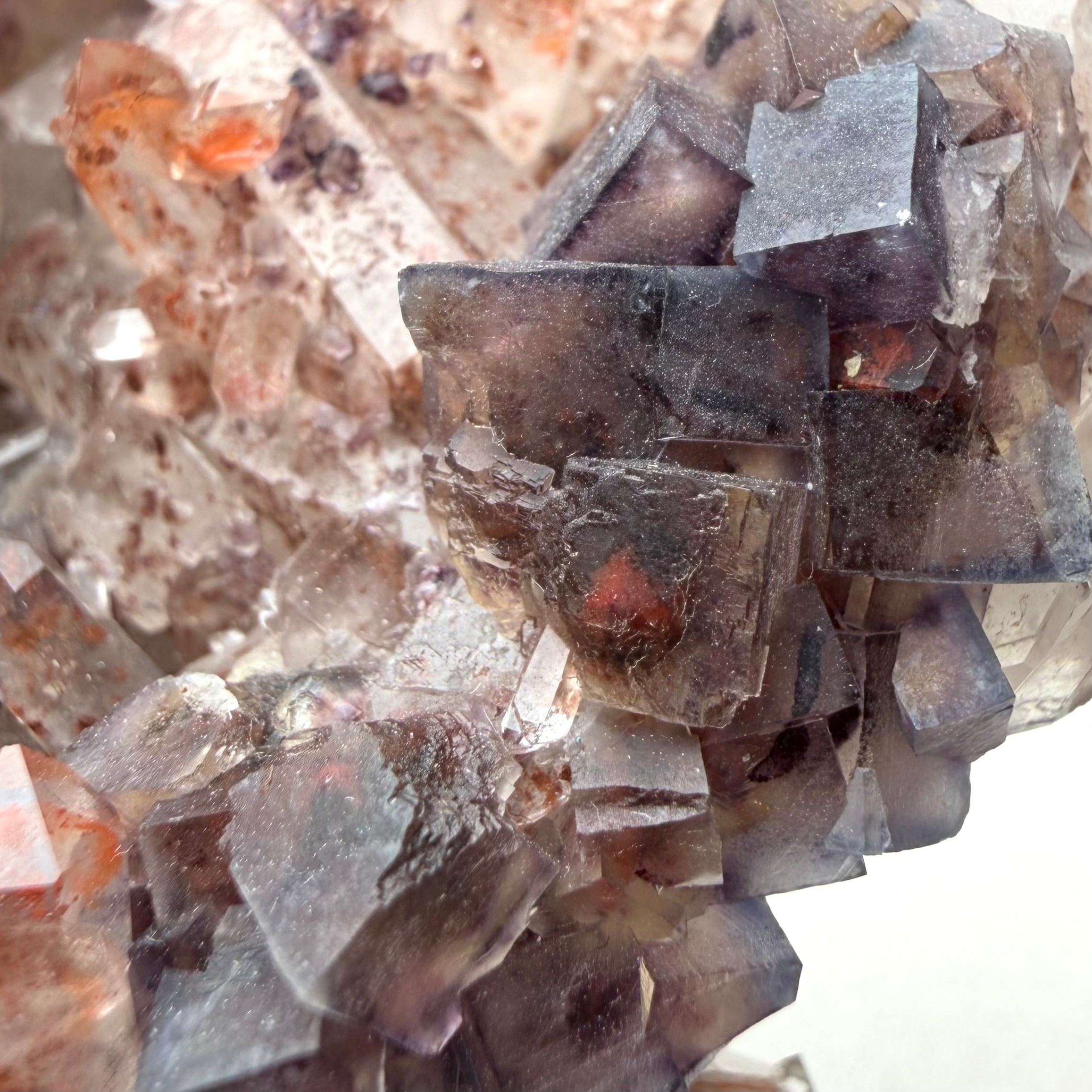 フローライト / クォーツ / ヘマタイト【Hematite in Quartz