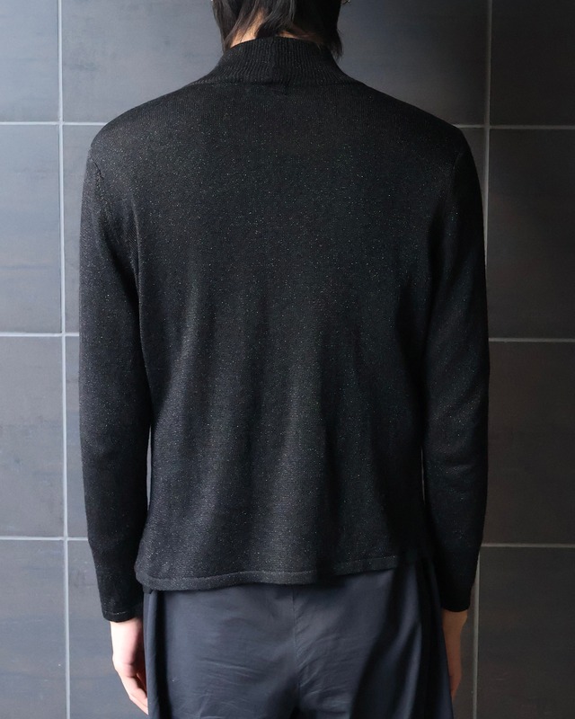 High neck glitter knit