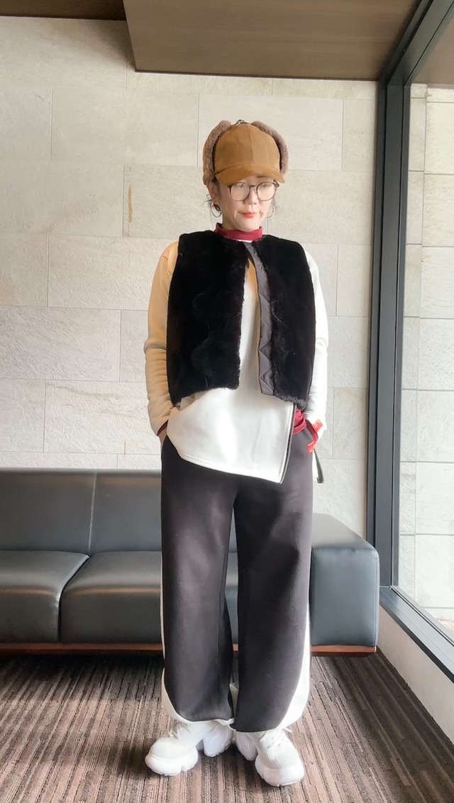 フェイクファー ベスト/NO.1258025　※残りわずか