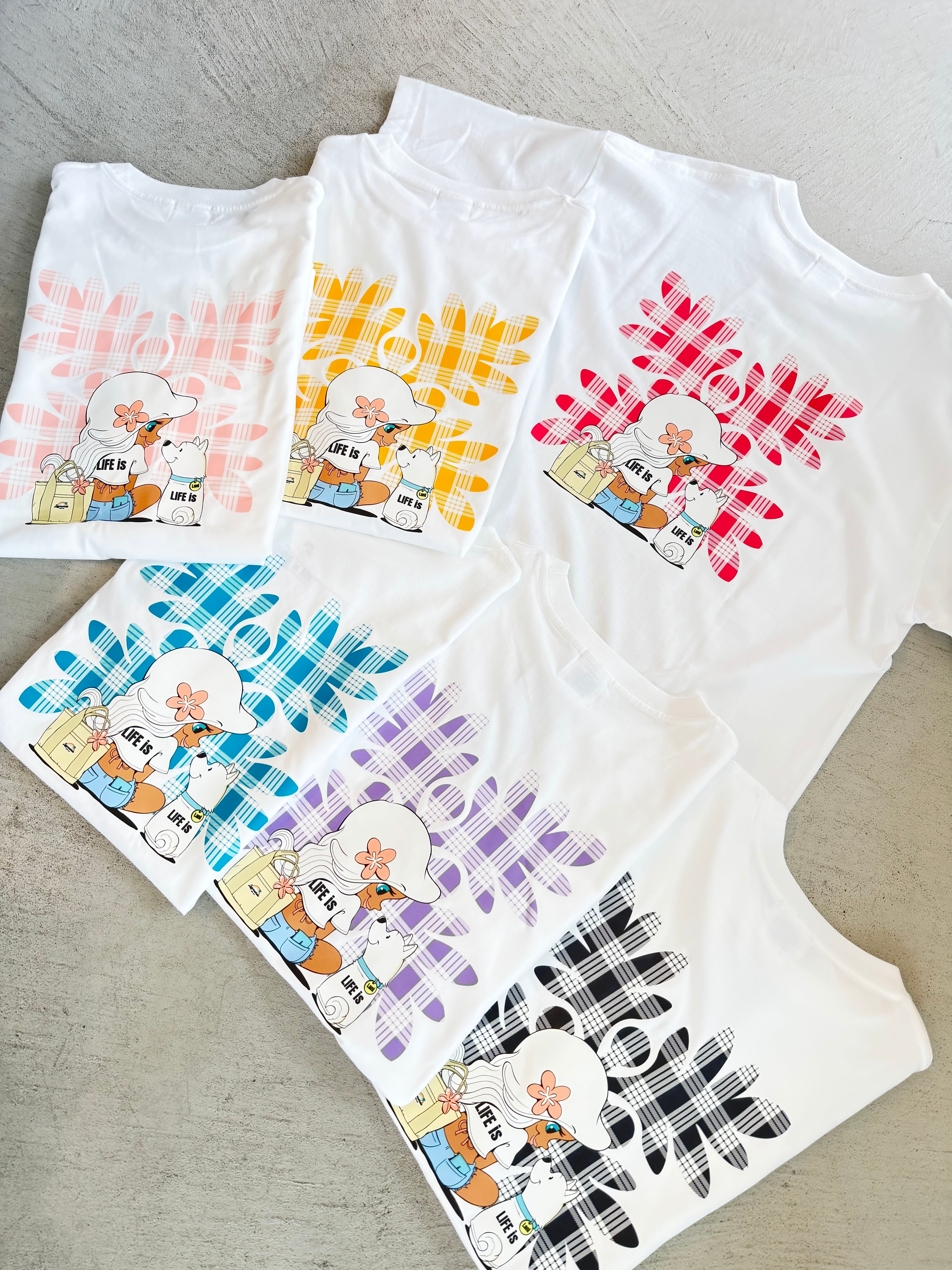 【mapuaコラボ】パラカチェック ラウアエTシャツ ¥6,990×tax