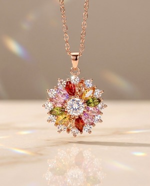 《個性を鮮やかに花開かせて》七色の花火 / FLEUR RADIANCE NECKLACE［A153］