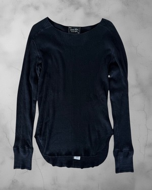 NUMBER (N)INE Ribbed Thermal Long Sleeve Shirt Size:2
