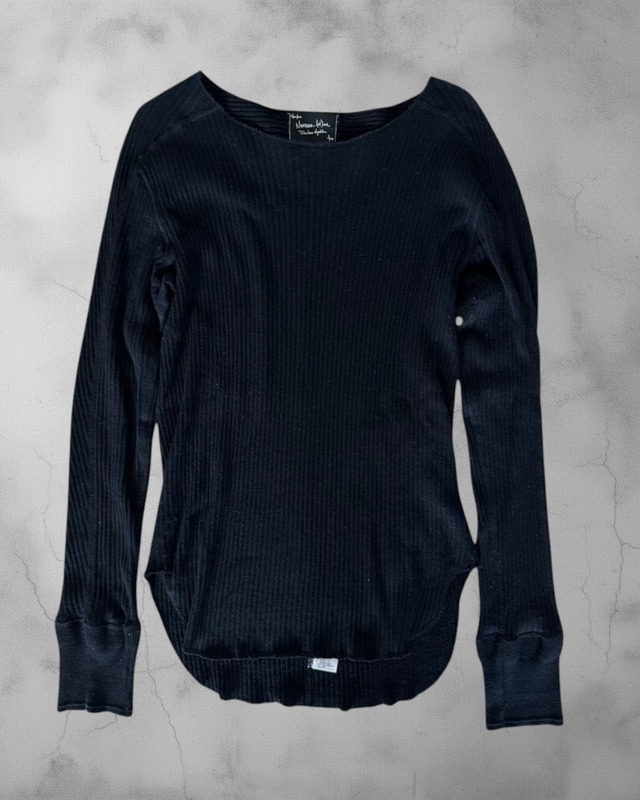 NUMBER (N)INE Ribbed Thermal Long Sleeve Shirt Size:2
