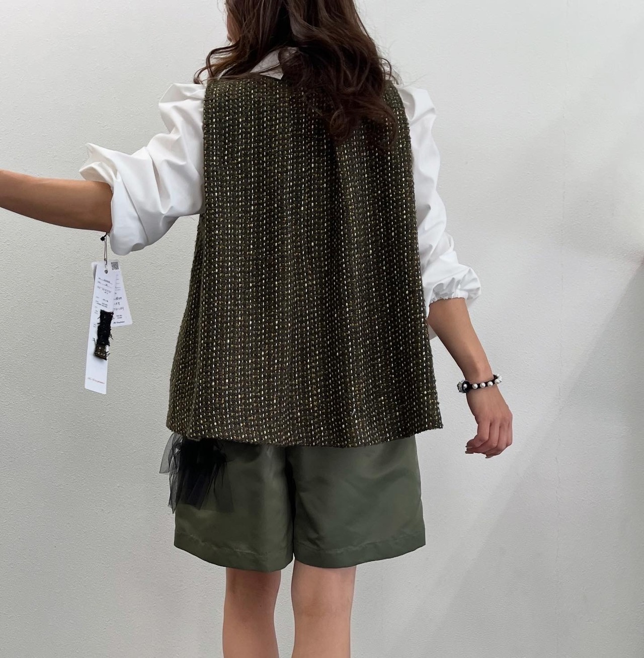 ヴェロフォンナ Re.Verofonna　衿付ツイードドッキングBL