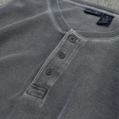 custom draw cord fade gray henry neck tee
