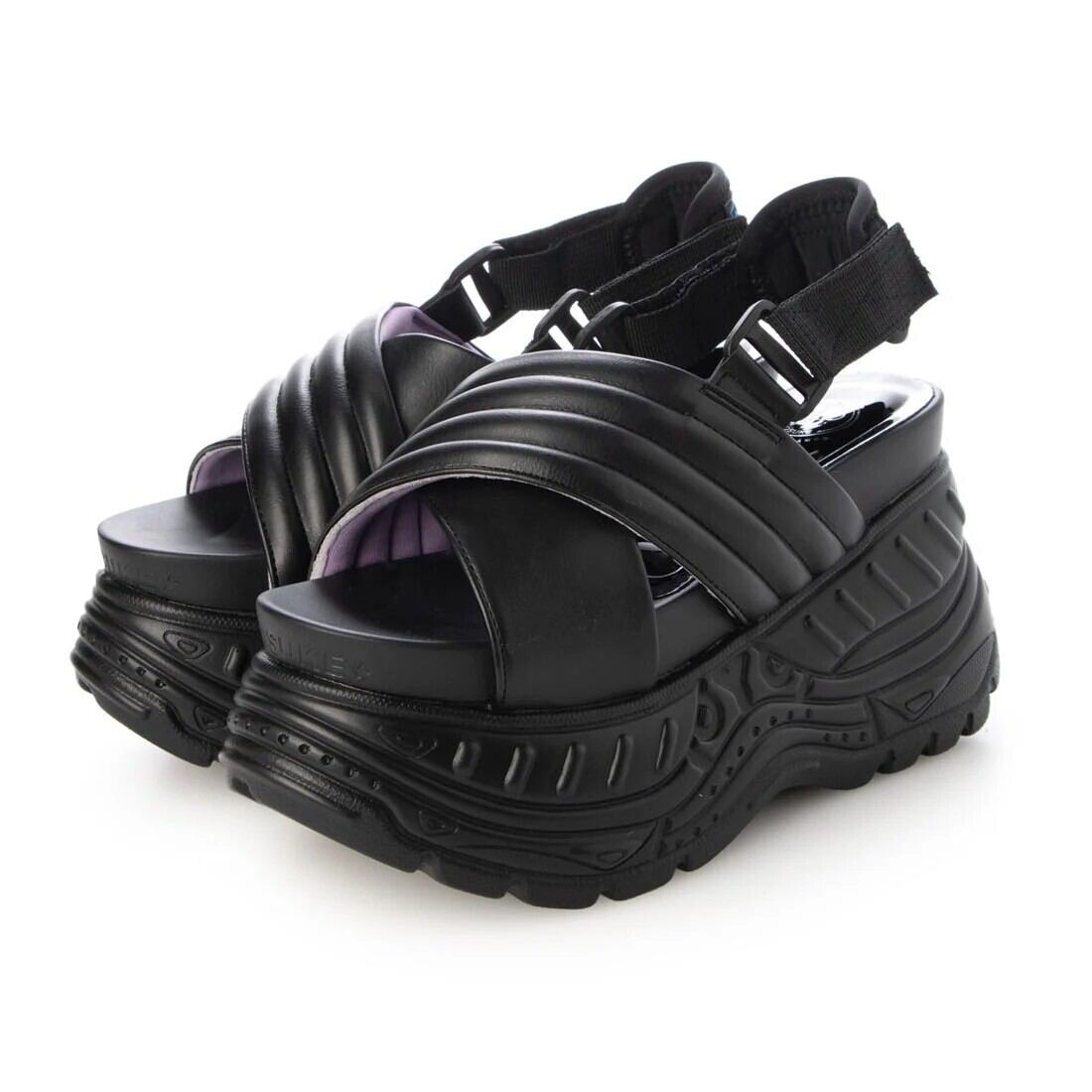 【YOSUKE】レディース 4460061 厚底サンダル （ブラック） ヨースケ サブカル 地雷 レディース