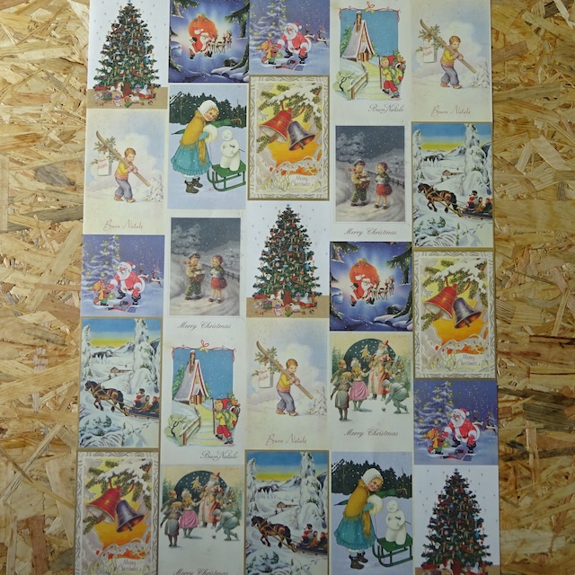 イタリア製クリスマスポスター 額装　IFI社 フィレンツェで製造 CR041