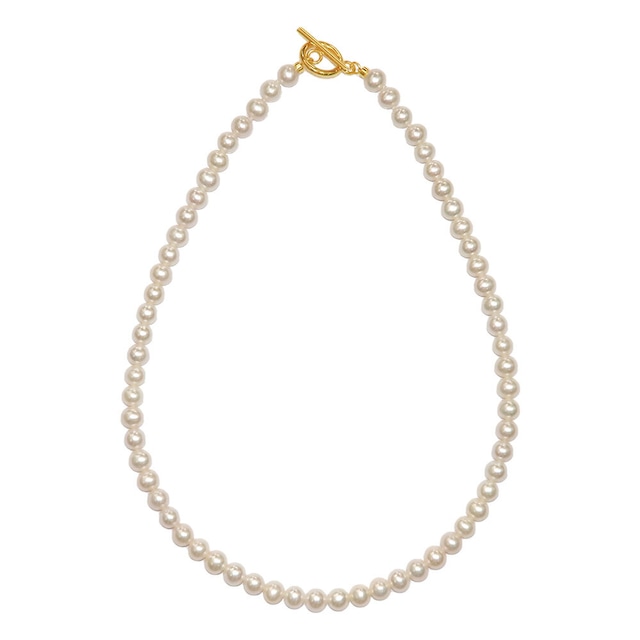 semi round pearl necklace