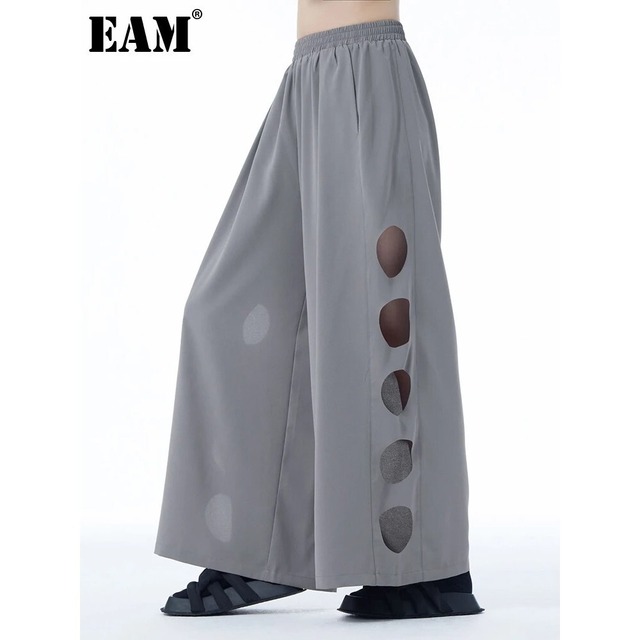 Side-Hole Nichi Wide-Leg Pants【E0440】