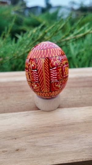 装飾用プィサンカ（イースターエッグ）with stand　コロミヤ博物館モデル