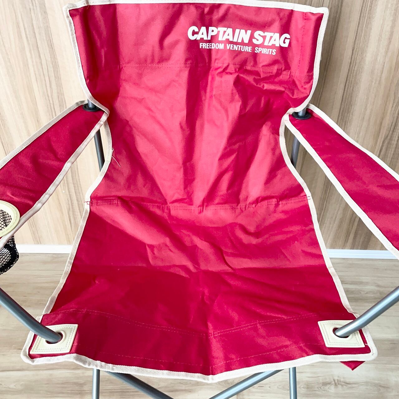 キャプテンスタッグ CAPTAIN STAG アウトドア椅子 レッド