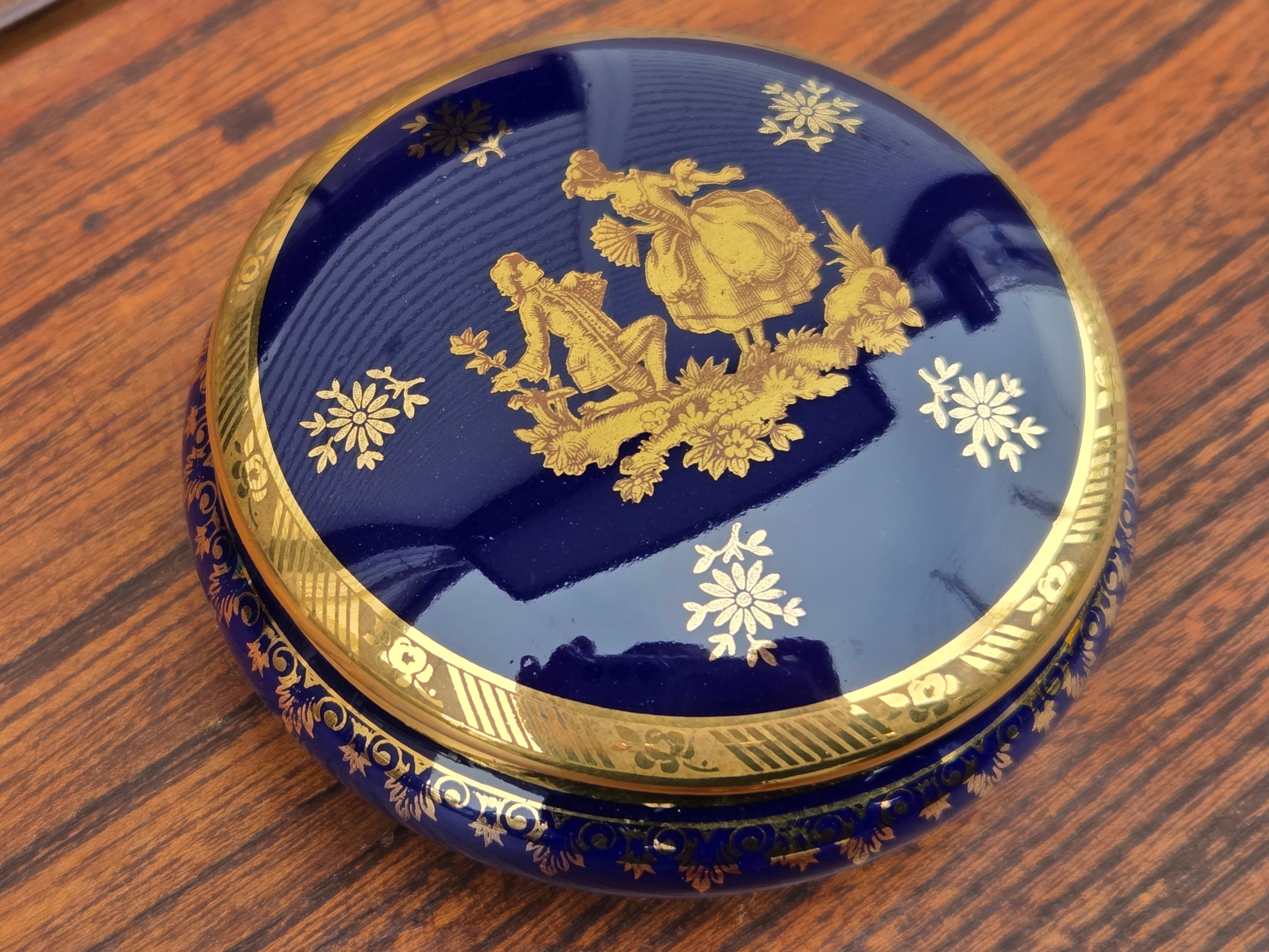 【Vintage】フランス リモージュ 小物入れ/d15