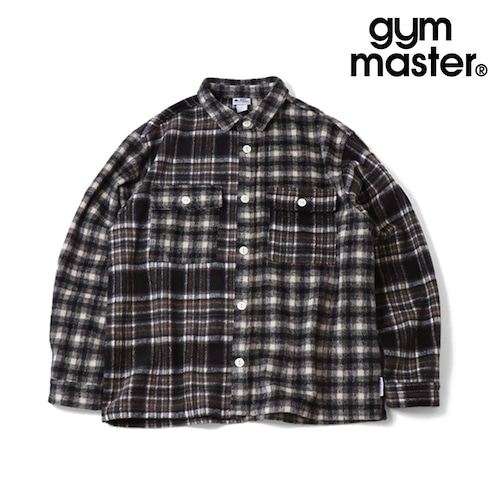 gym master ジムマスター ヘビーチェックネルシャツ ボタンシャツジャケット 厚手ネル チェックシャツ アウター メンズ 長袖 6柄展開 G833744 ブラッククレイジー