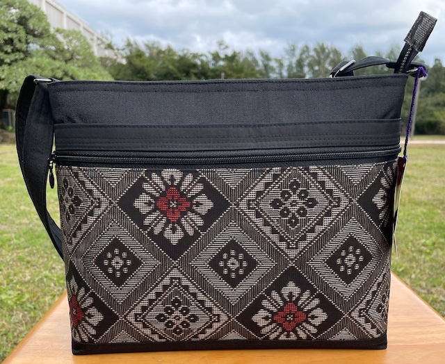 大島紬バッグ/ティダショルダー・龍郷柄[2601-07]送料無料