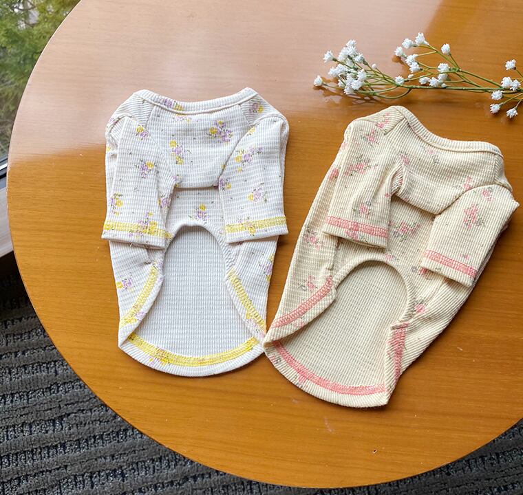 【SALE】 spring t-shirt S ~ XL / 犬服 春夏 新作 可愛い 犬の服 トップス 長袖 ドッグウェア ストレッチ 小型犬 中型犬 ペット