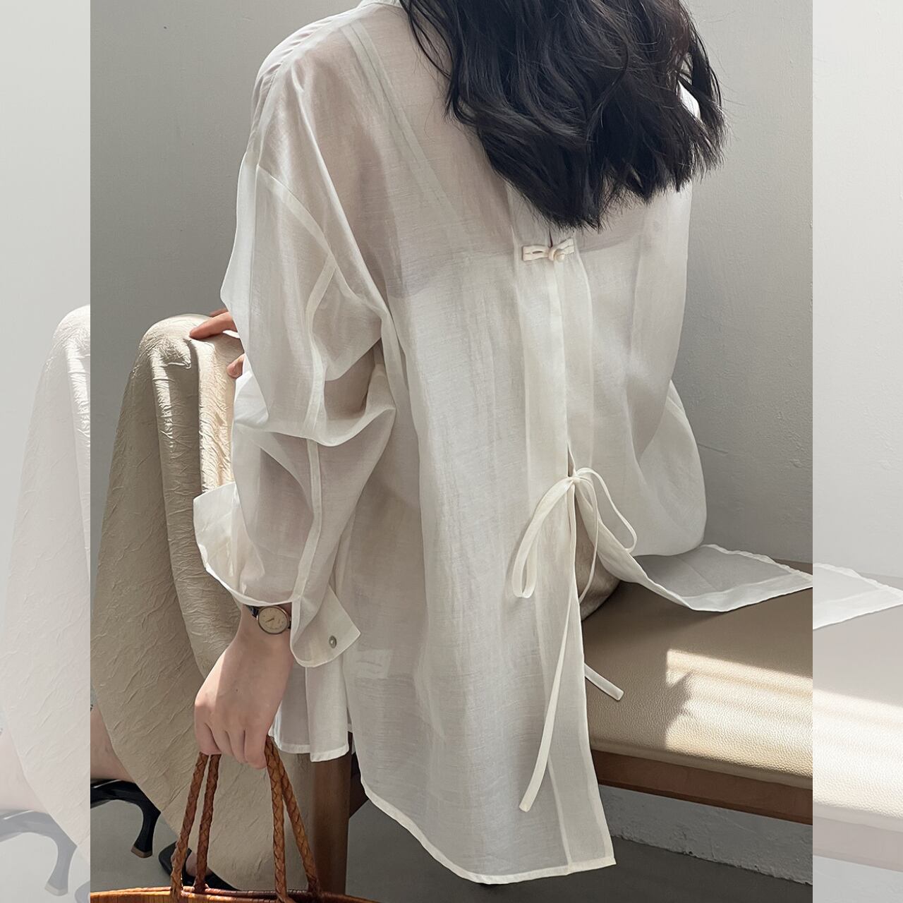 バックシャンシアーシャツ a0079