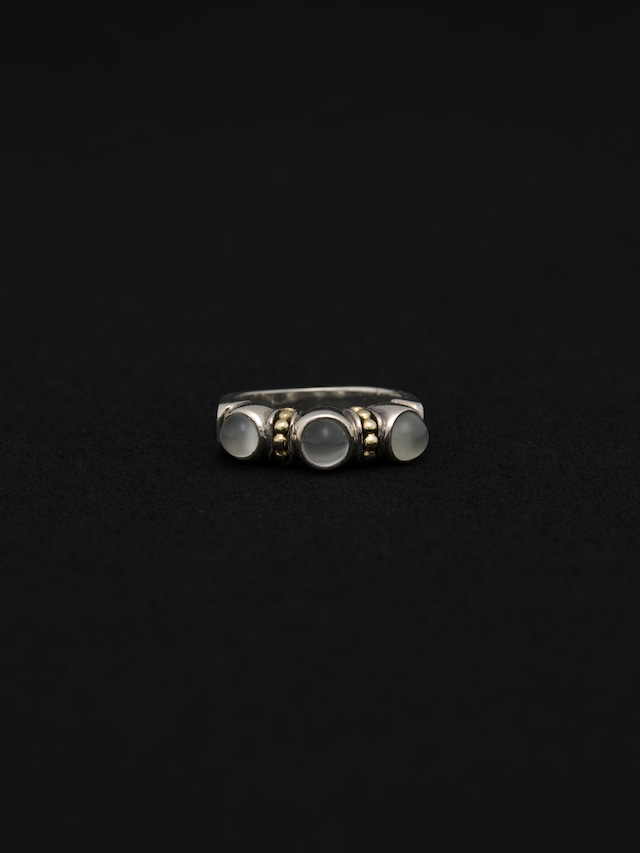 Moonstone Caviar Ring