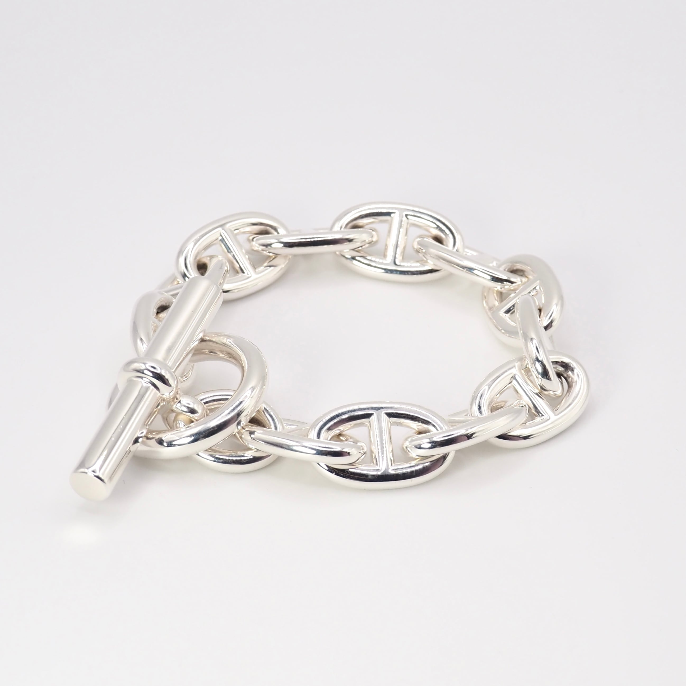 【未使用品】HERMES シェーヌダンクル TGM 12コマ ブレスレット シルバー925 付属品付き