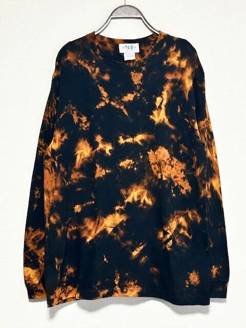 タイダイ染め Tie-dye 長袖Tシャツ Lサイズ ブリーチ HD22-63