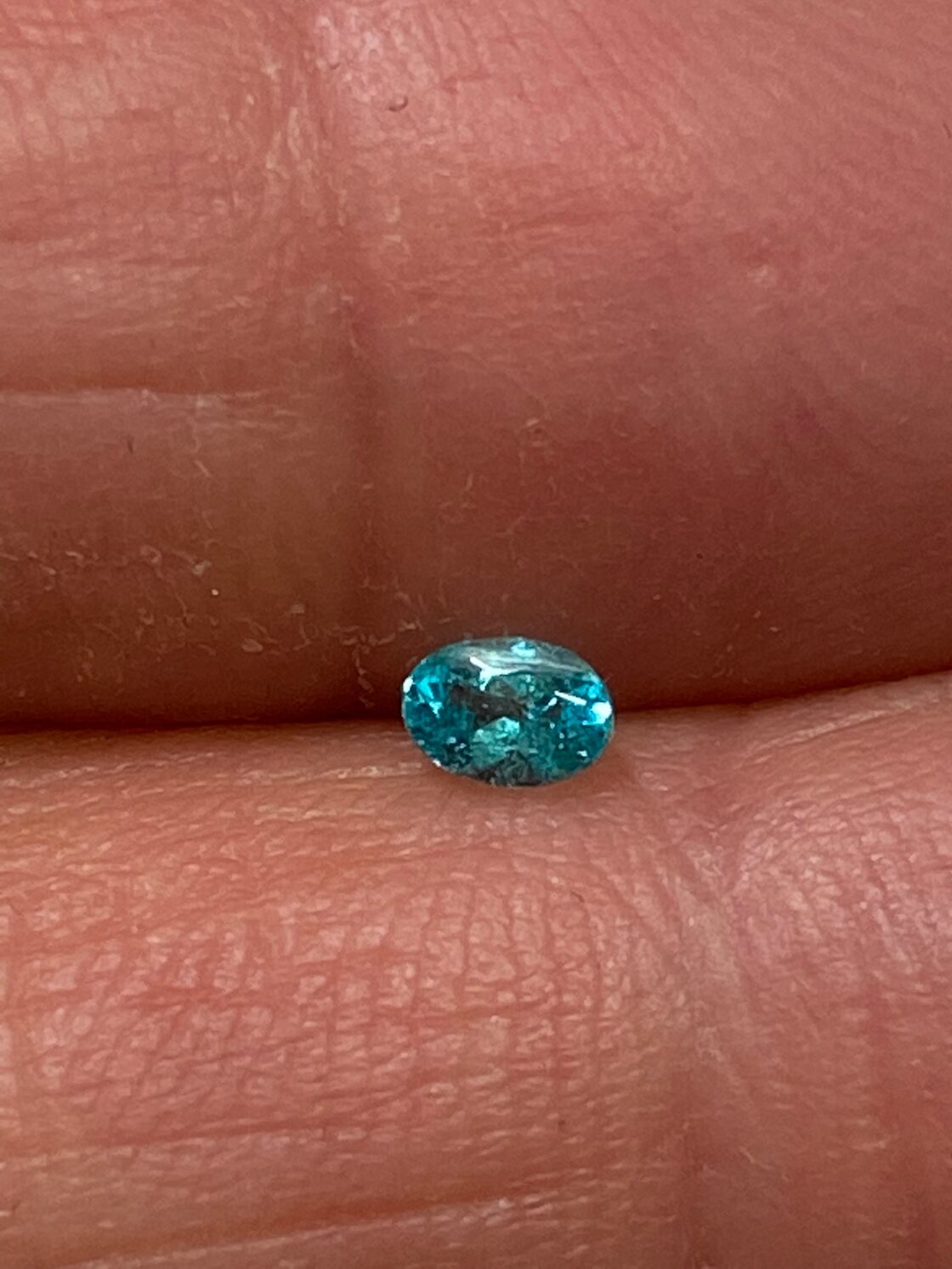 パライバトルマリン 0.08ct ez1119emdc4 投げ出せ オーバル