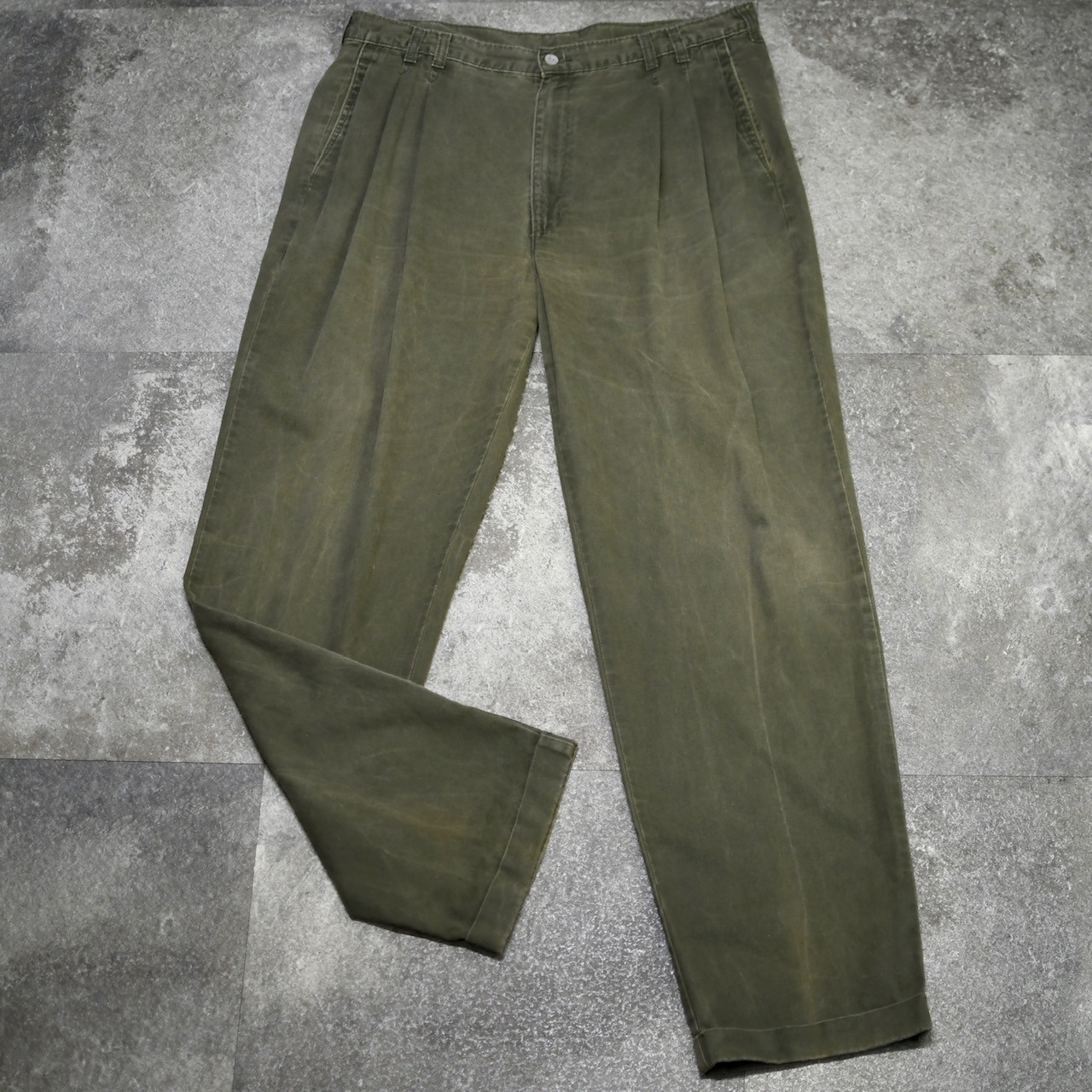 Dockers fade 3tuck wide chino pants khaki