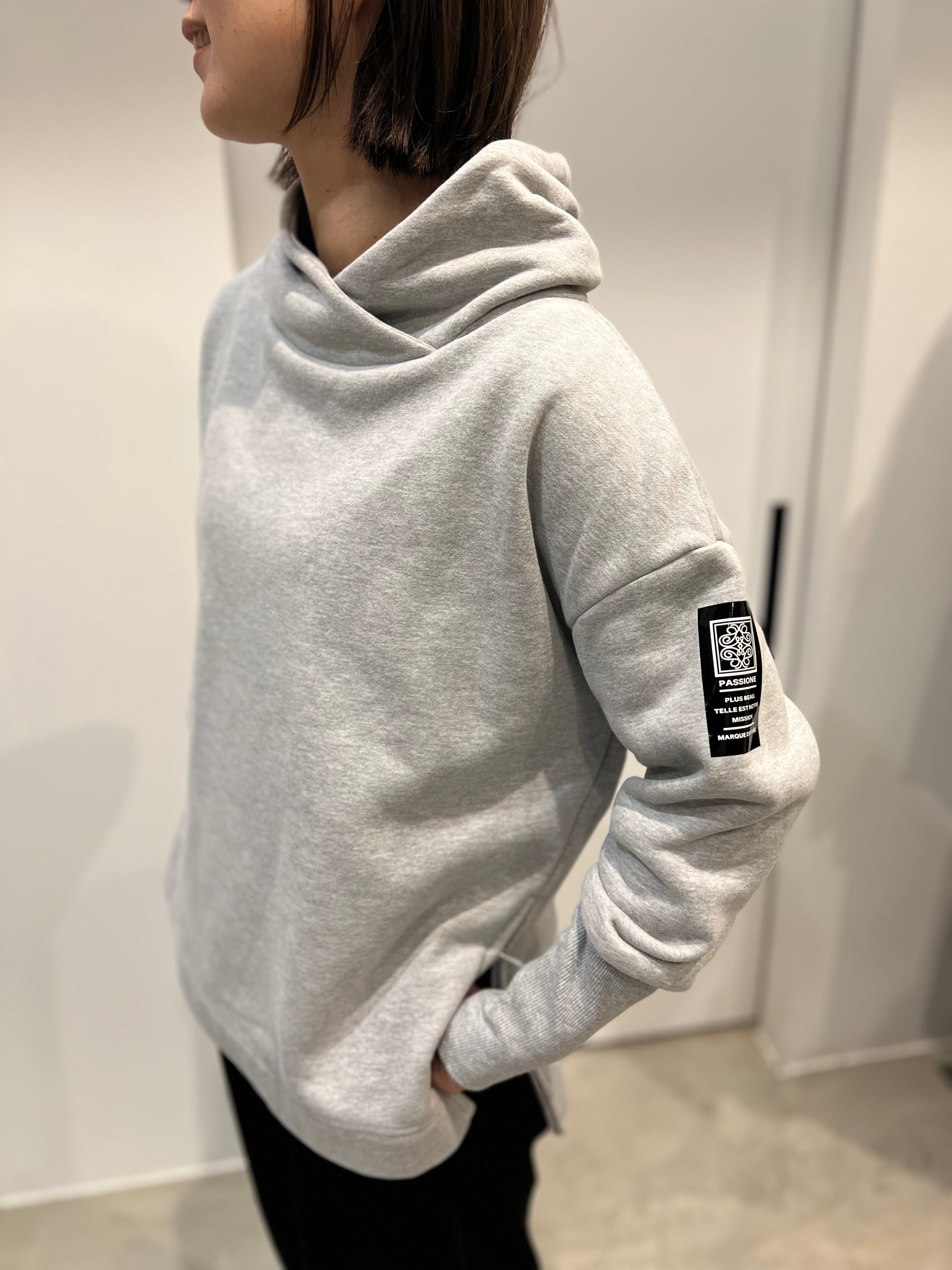 【PASSIONE】裏起毛サイドジッププルオーバー