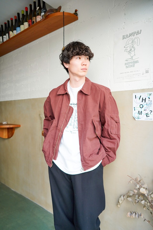 【1970-80s】"Checkpoint" Flight JKT Motif Zip-up Blouson / 6-344
