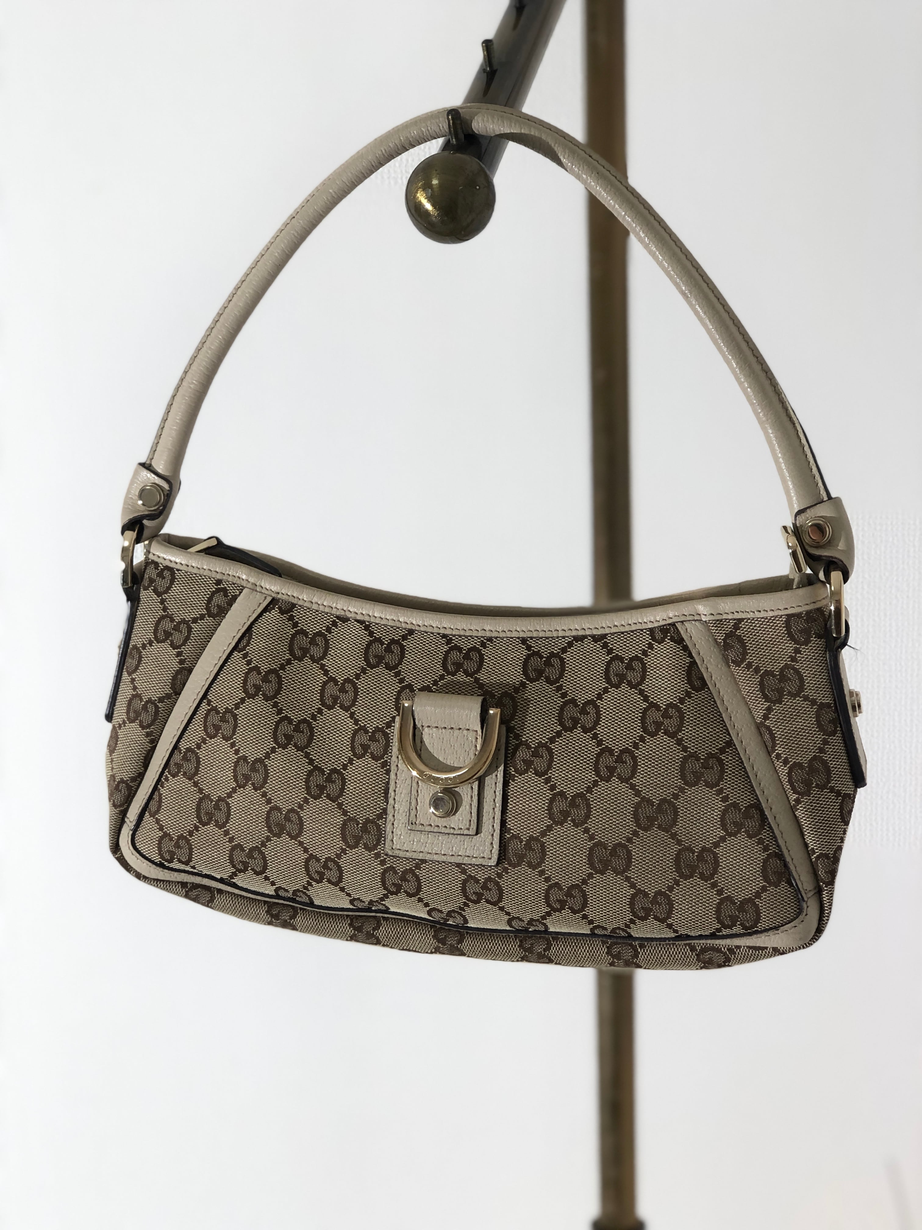 グッチ ショルダーバッグ アビー GGキャンバス レザー イタリア製 ベージュ GUCCI アビーGGキャンバワンショルダーバッグ | Hedy